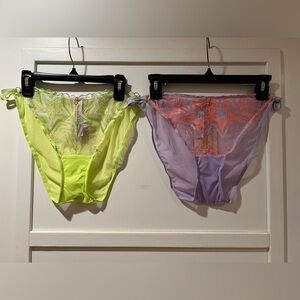 NWT PAIR of Savage X Fenty Fluorescent Star Panties Available in 1X , 2X